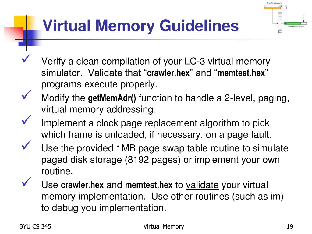 virtual memory guidelines