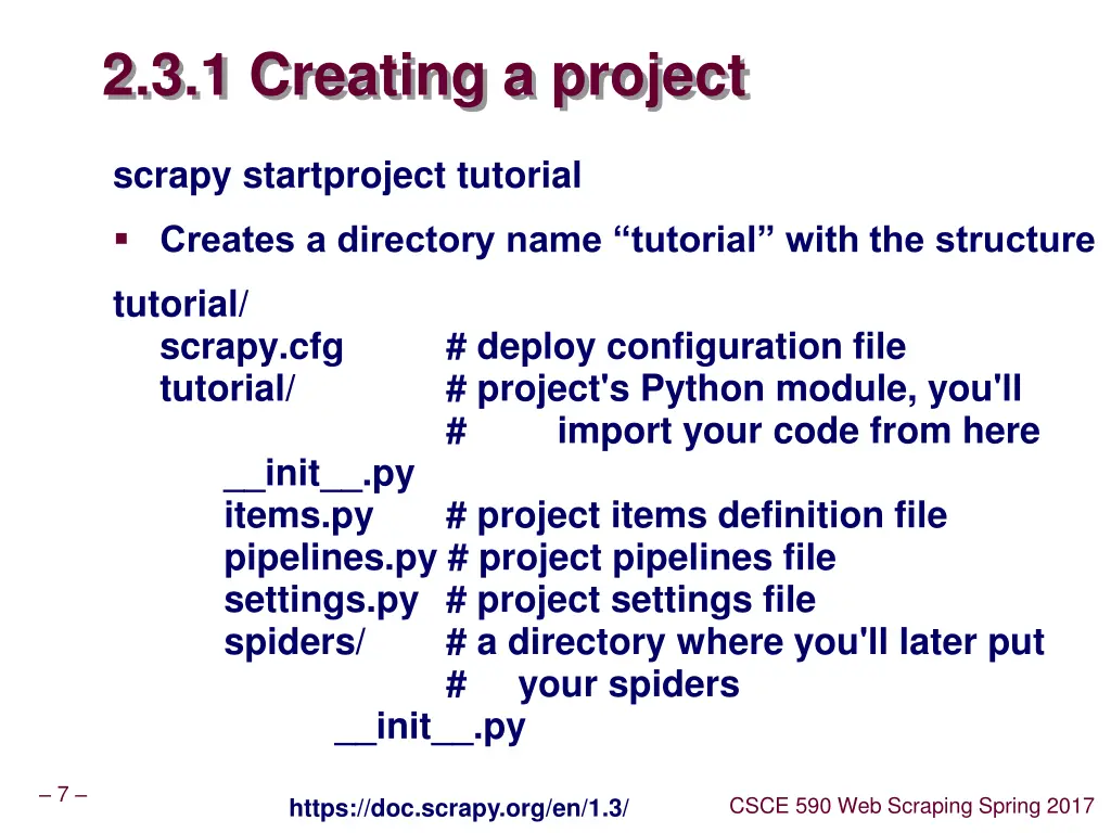 2 3 1 creating a project