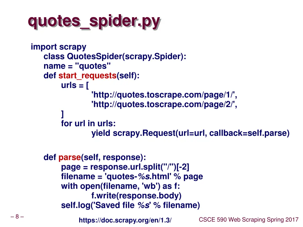 quotes spider py