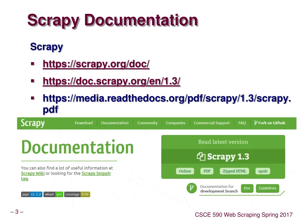 scrapy documentation