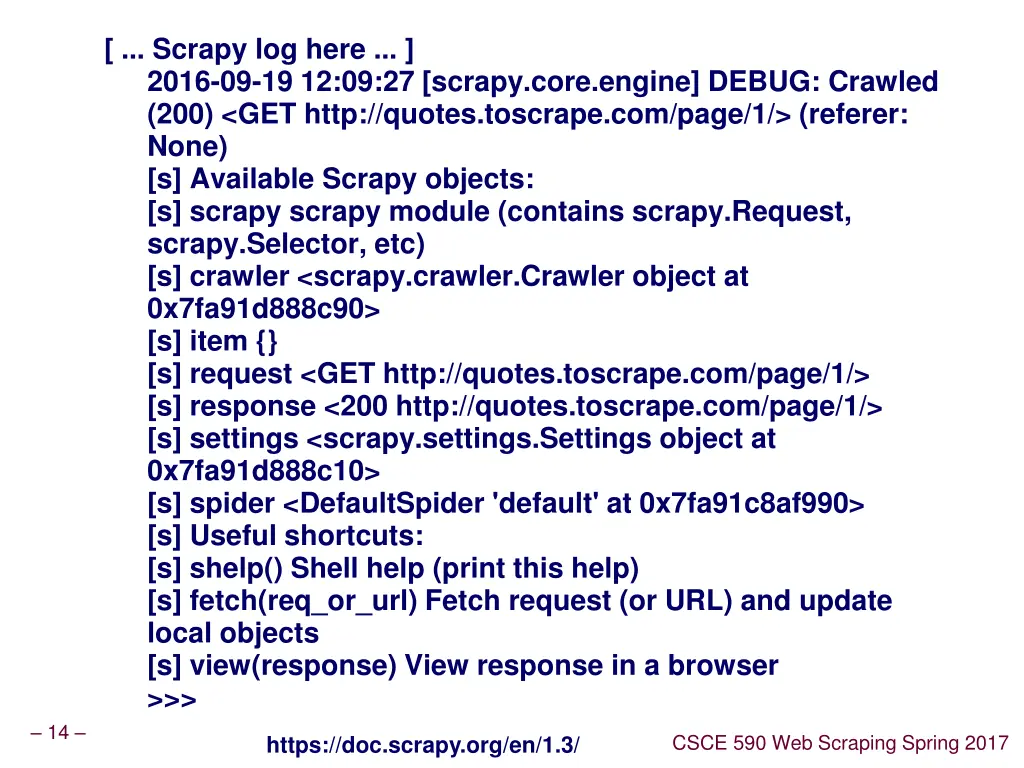 scrapy log here 2016 09 19 12 09 27 scrapy core