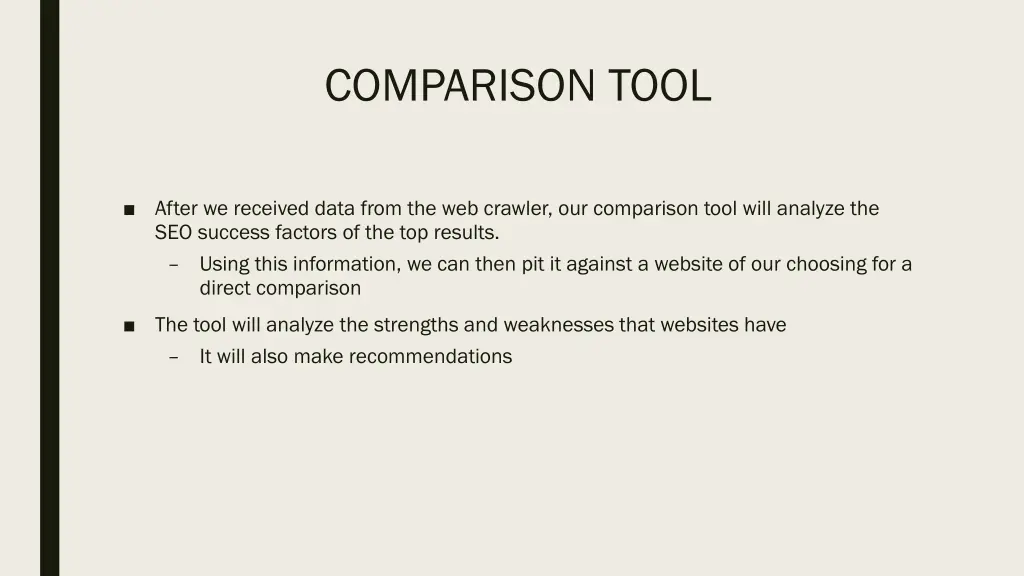 comparison tool