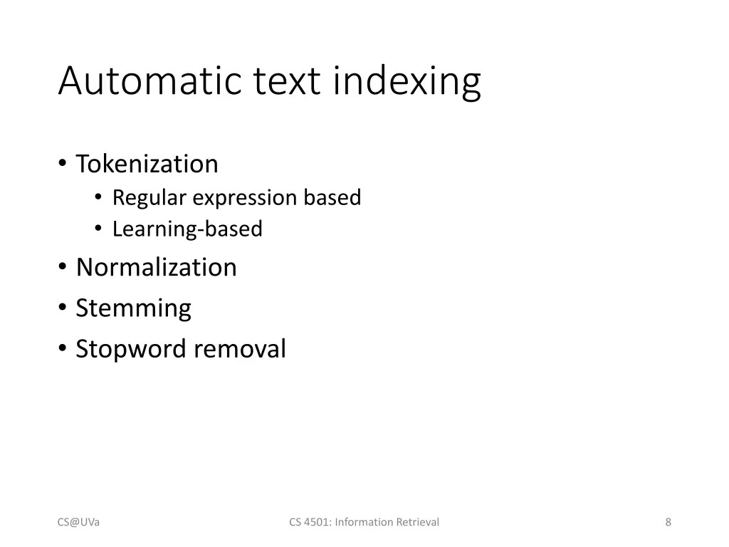 automatic text indexing