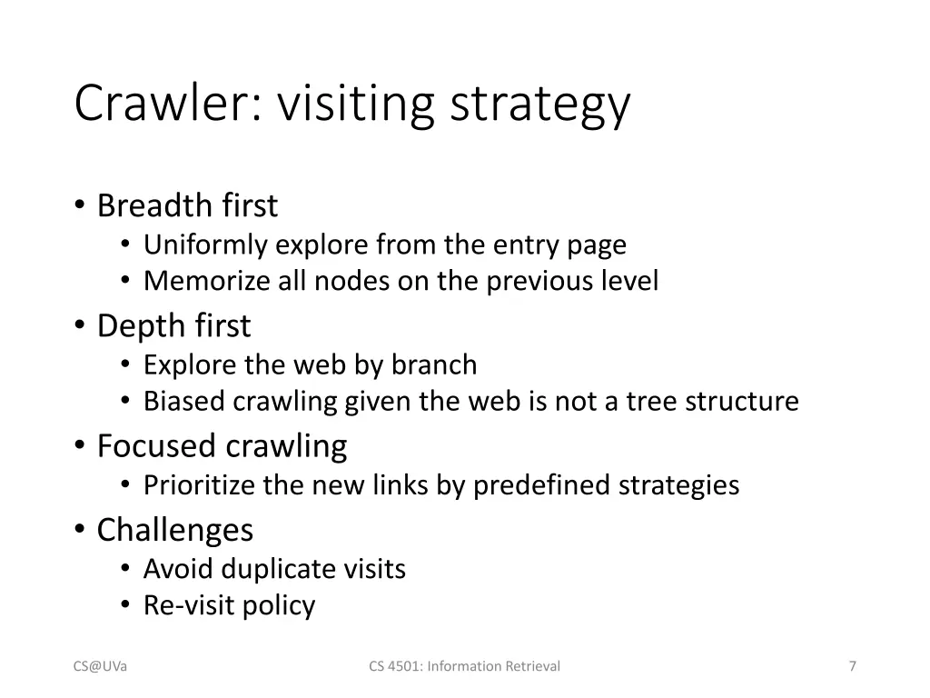 crawler visiting strategy