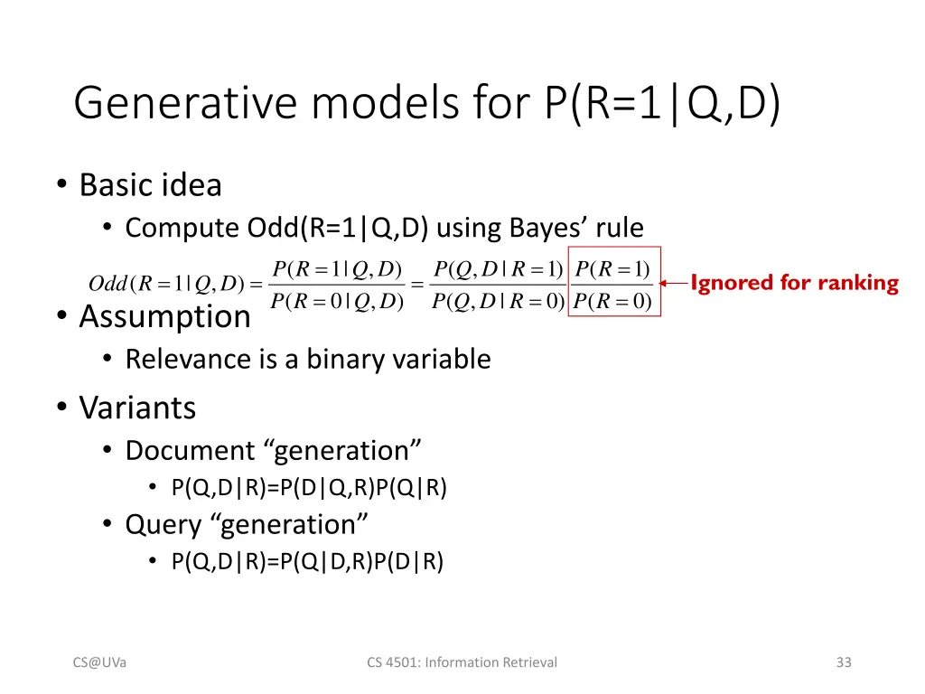 generative models for p r 1 q d