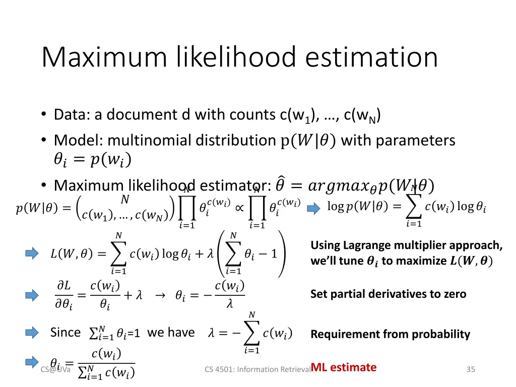 maximum likelihood estimation