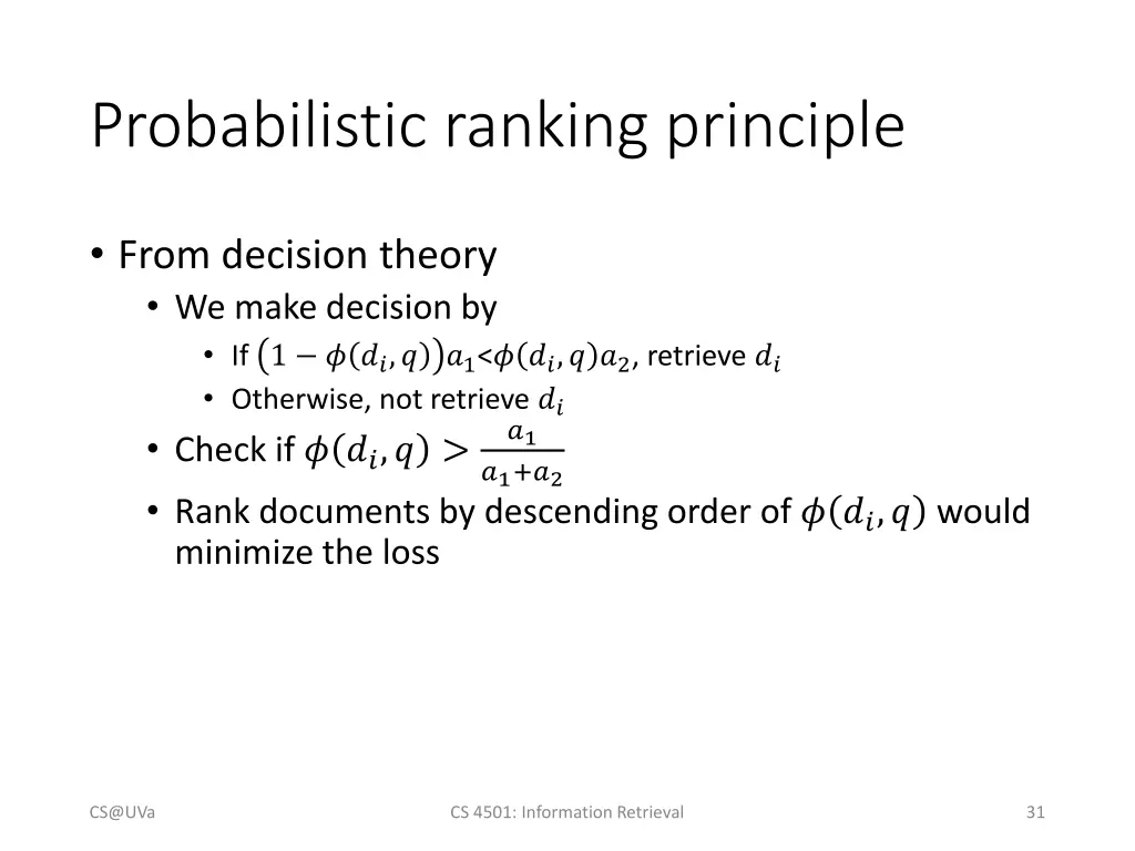 probabilistic ranking principle 1