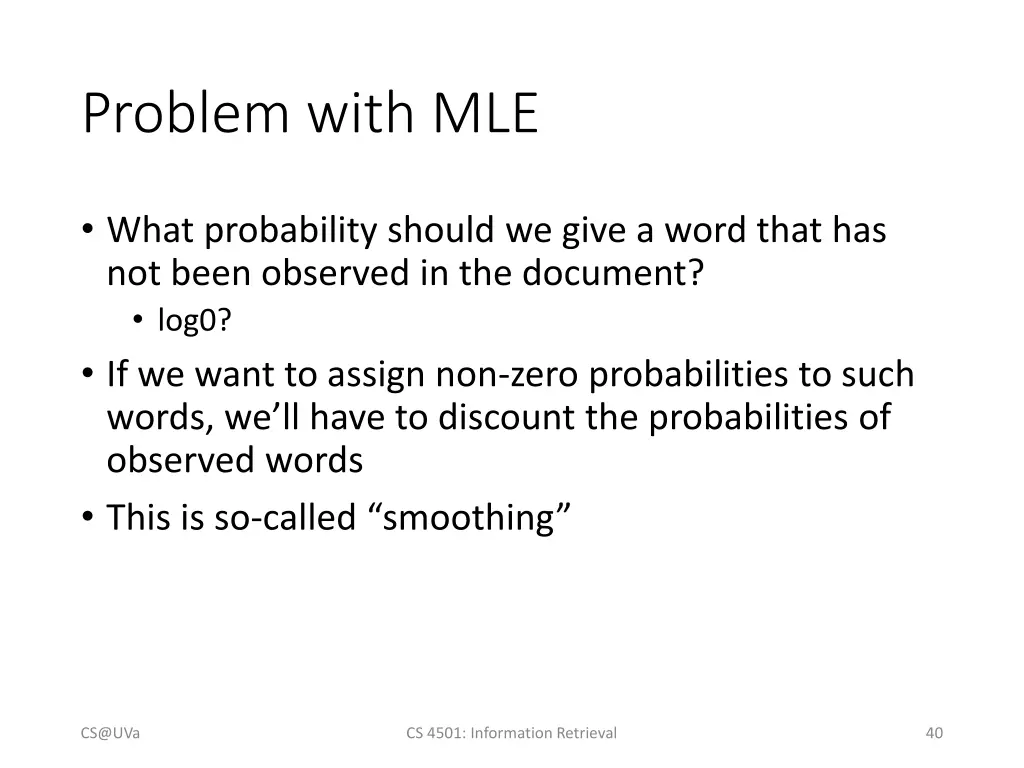problem with mle