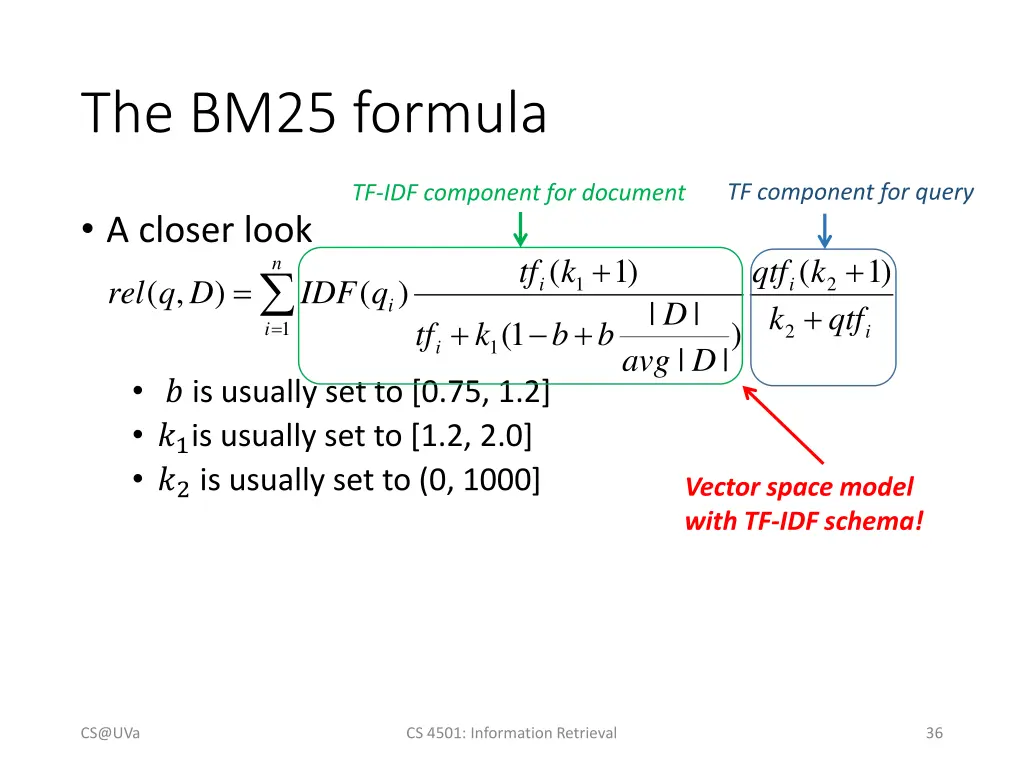 the bm25 formula