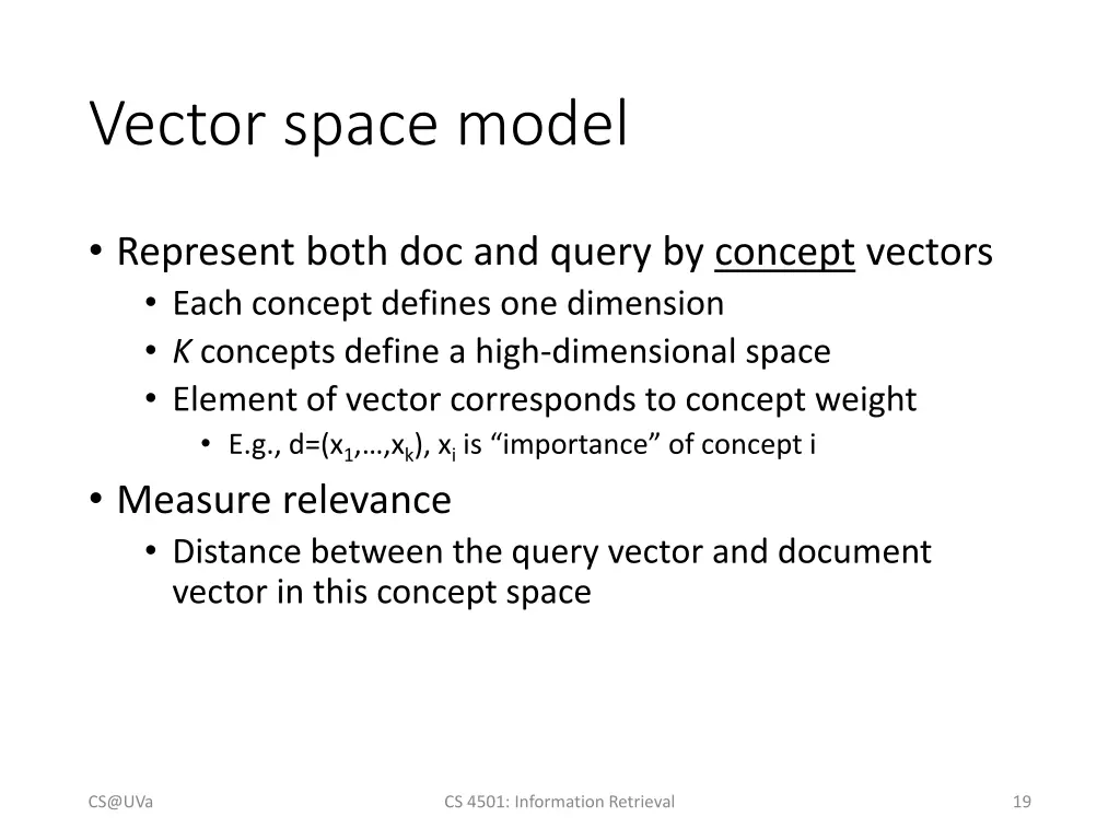 vector space model