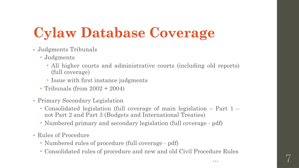 cylaw database coverage