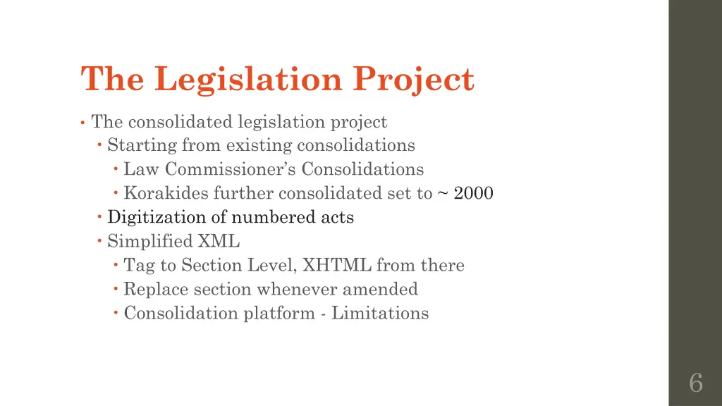 the legislation project
