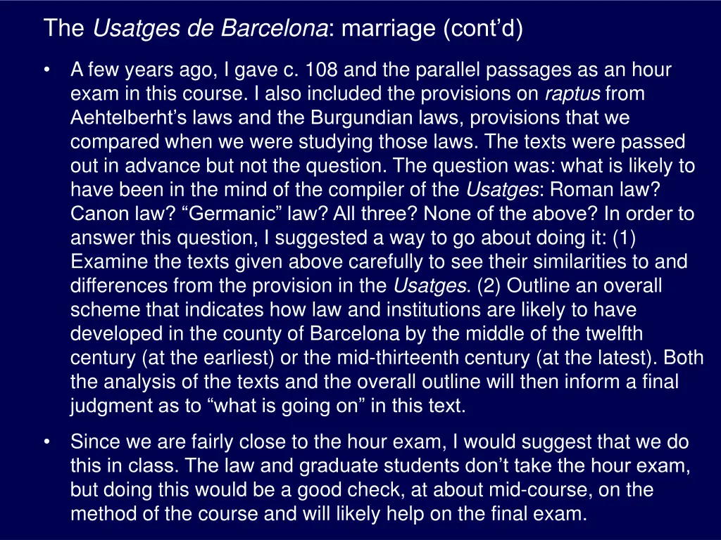 the usatges de barcelona marriage cont d 1