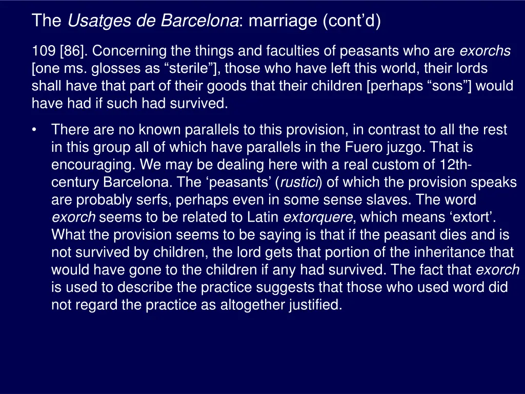 the usatges de barcelona marriage cont d 2