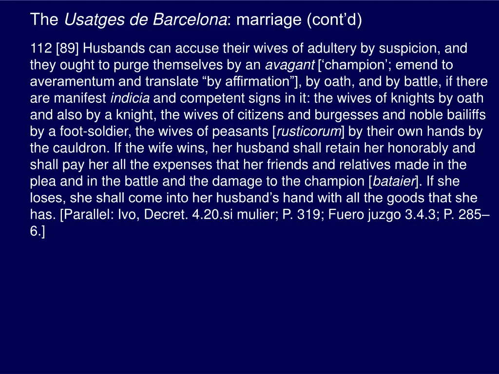 the usatges de barcelona marriage cont d 4