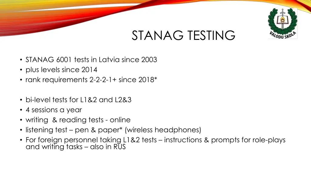 stanag testing