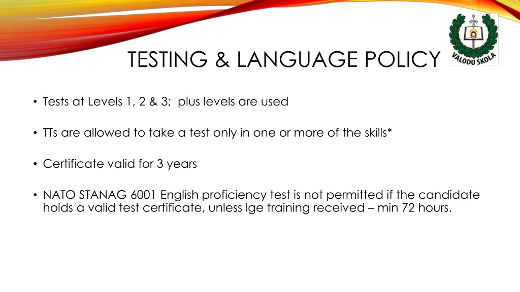 testing language policy 1