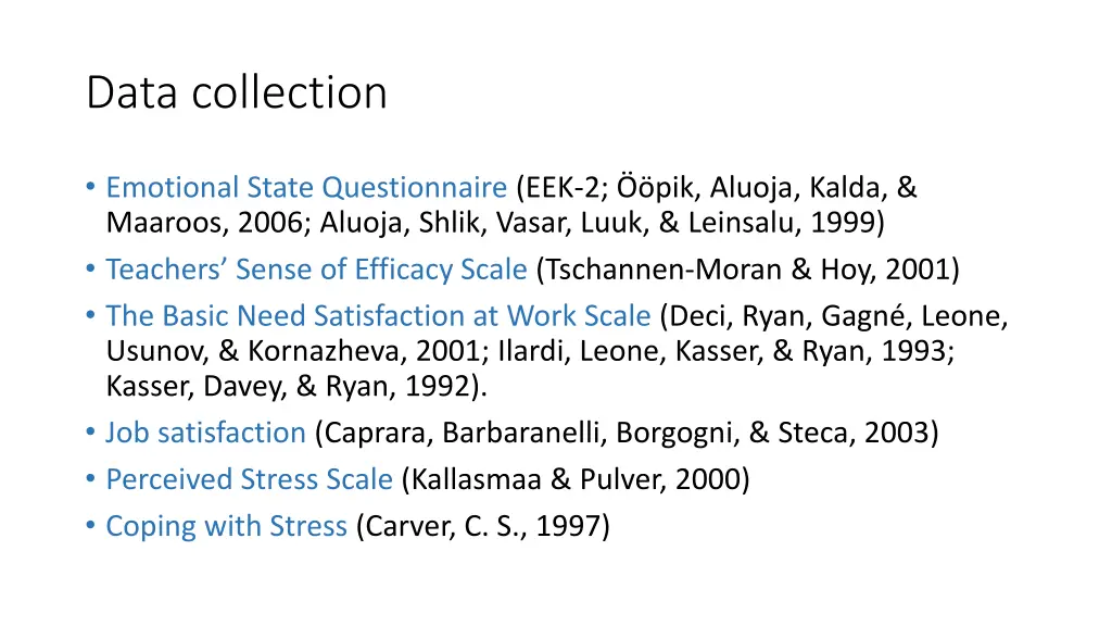 data collection