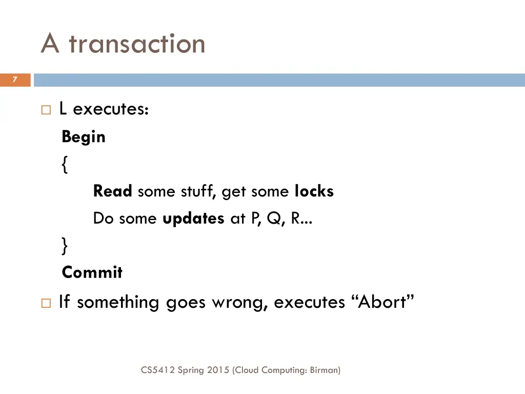 a transaction