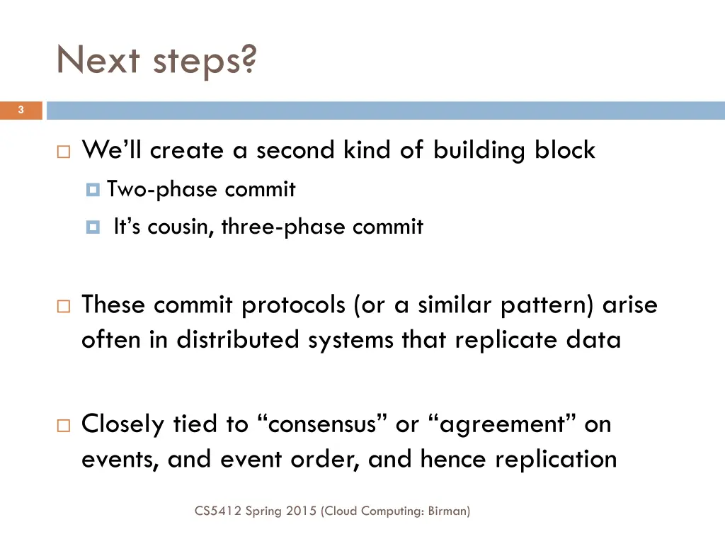 next steps