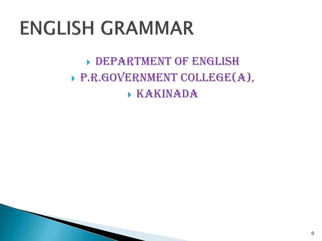 department of english p r government college