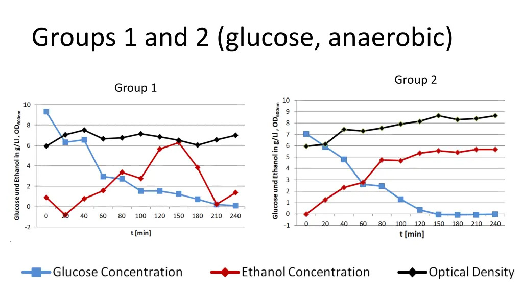 groups 1 and 2 glucose anaerobic