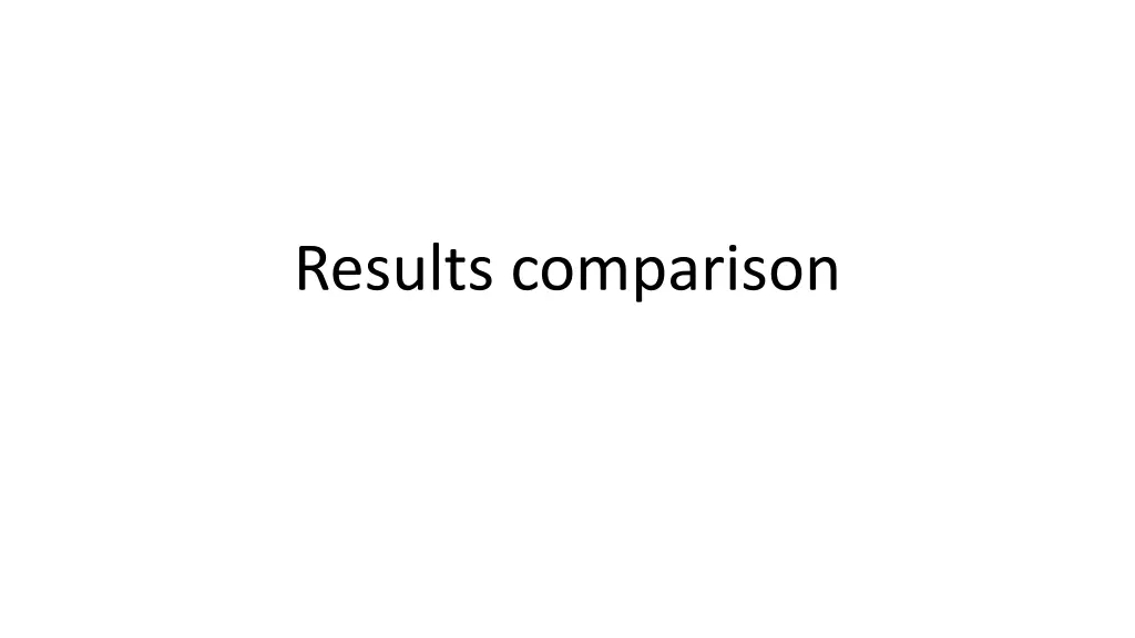 results comparison