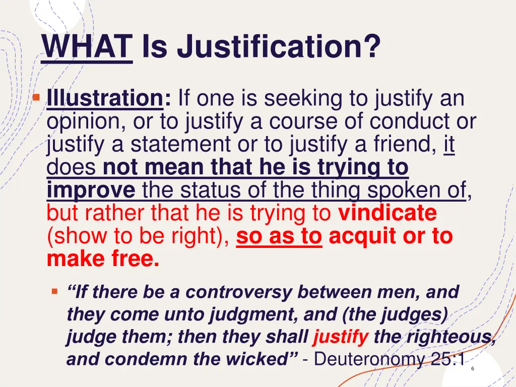 what is justification 2