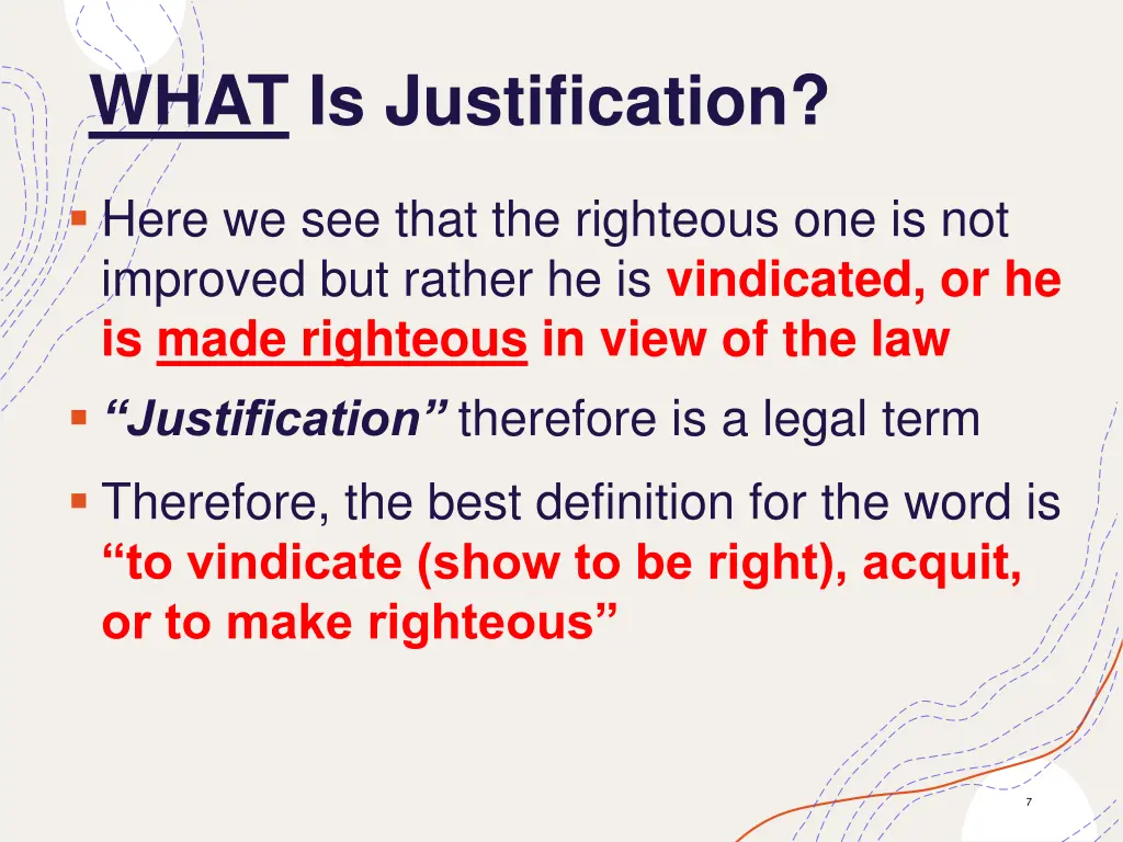what is justification 3