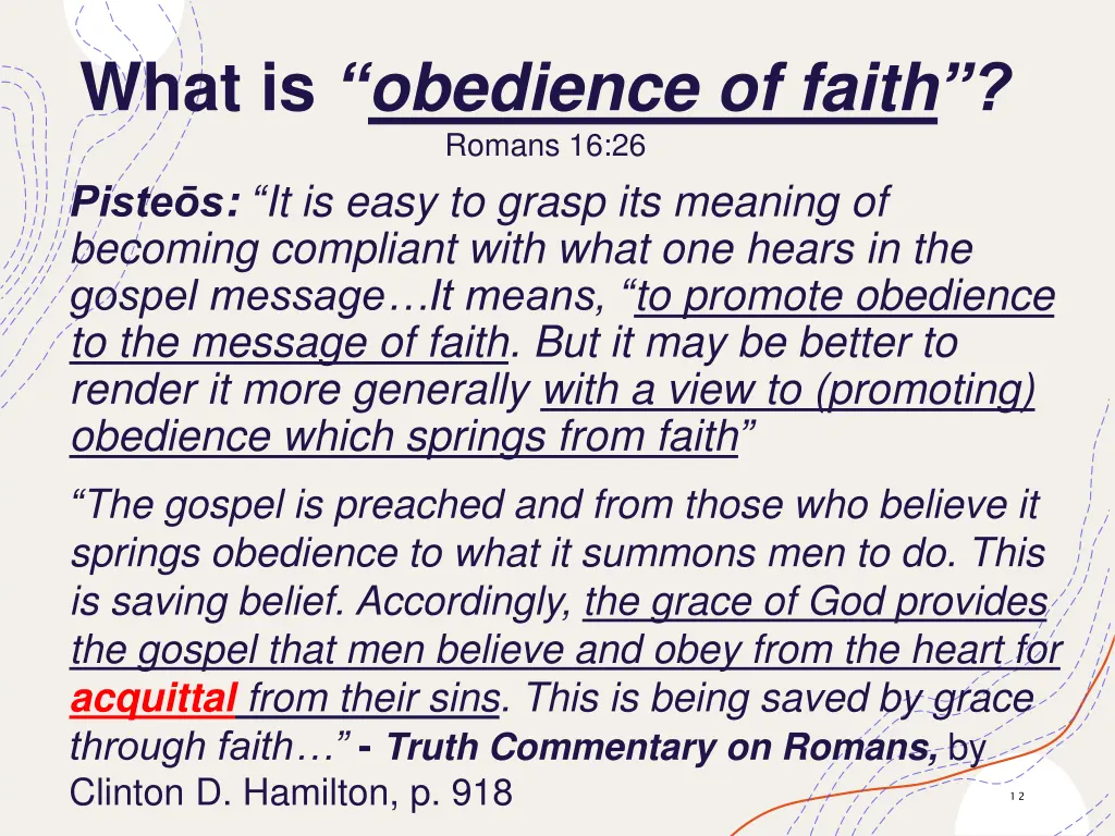 what is obedience of faith romans 16 26