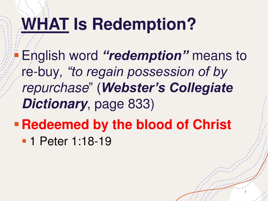 what is redemption