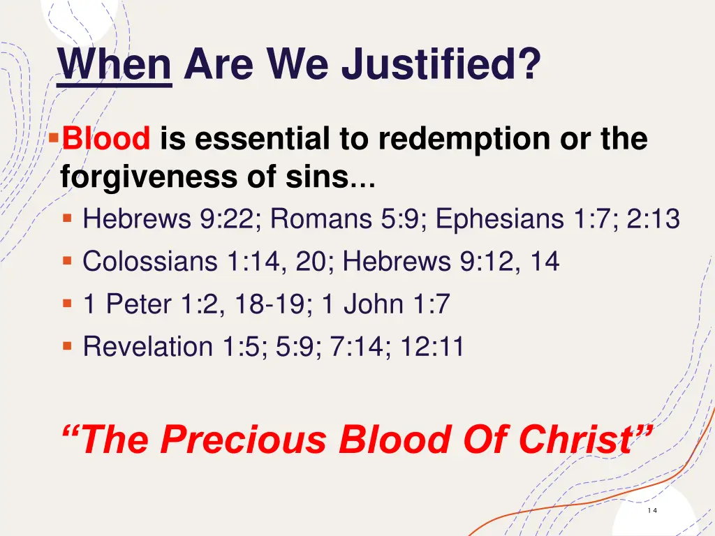 when are we justified