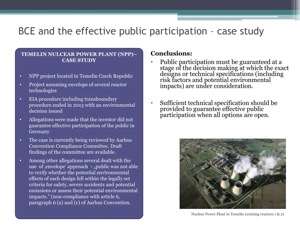 bce and the effective public participation case