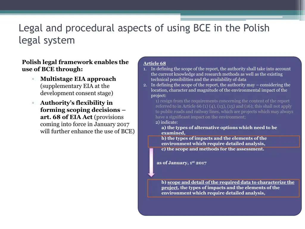 legal and procedural aspects of using 1