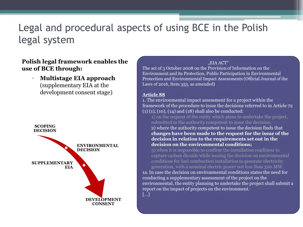 legal and procedural aspects of using