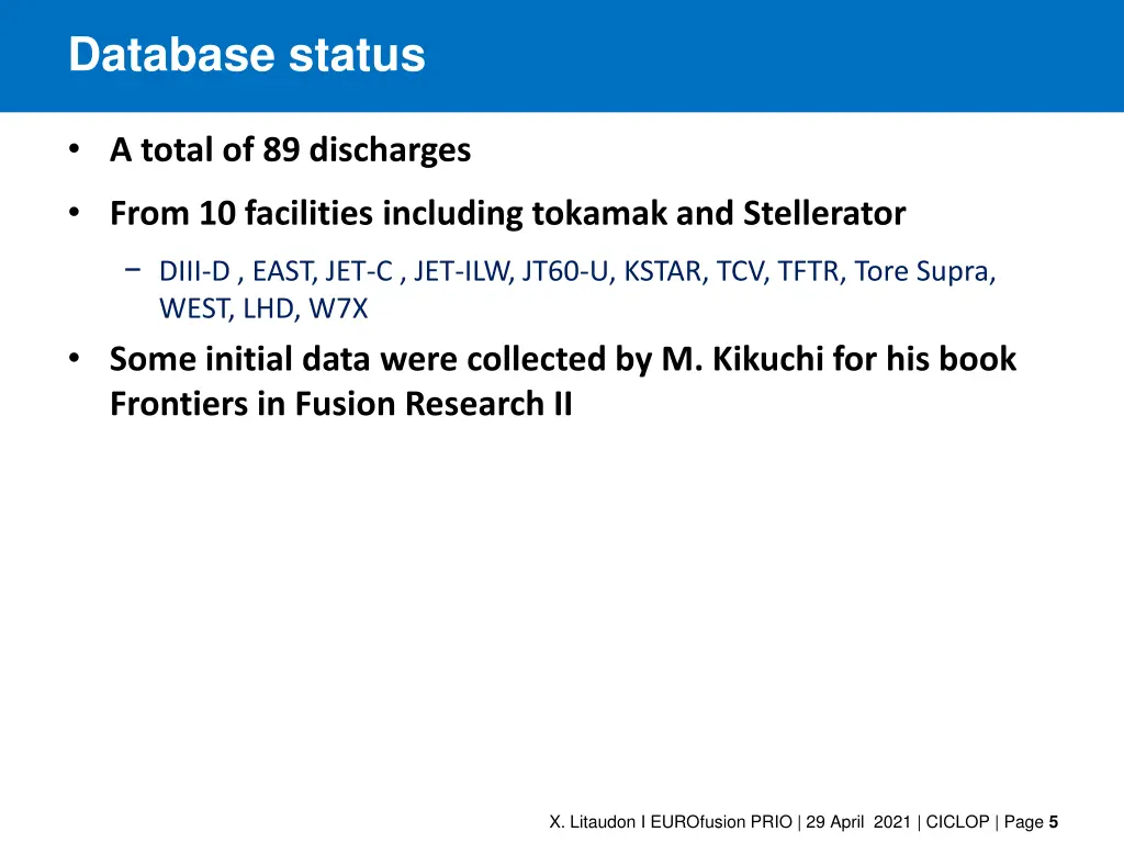 database status