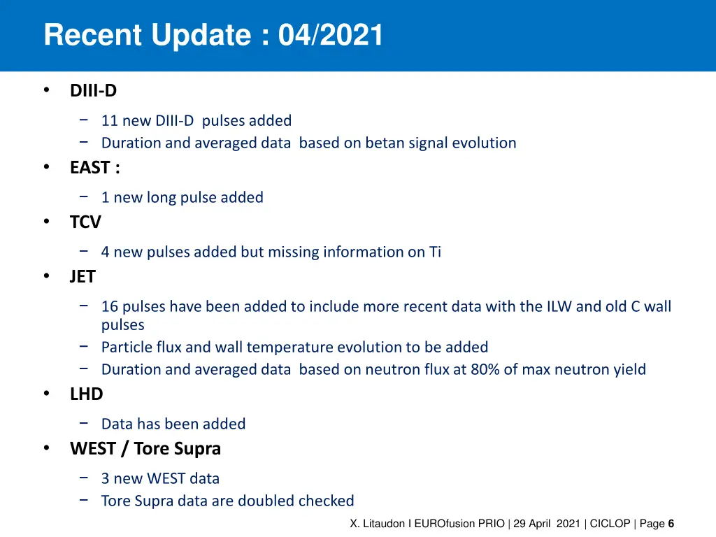 recent update 04 2021