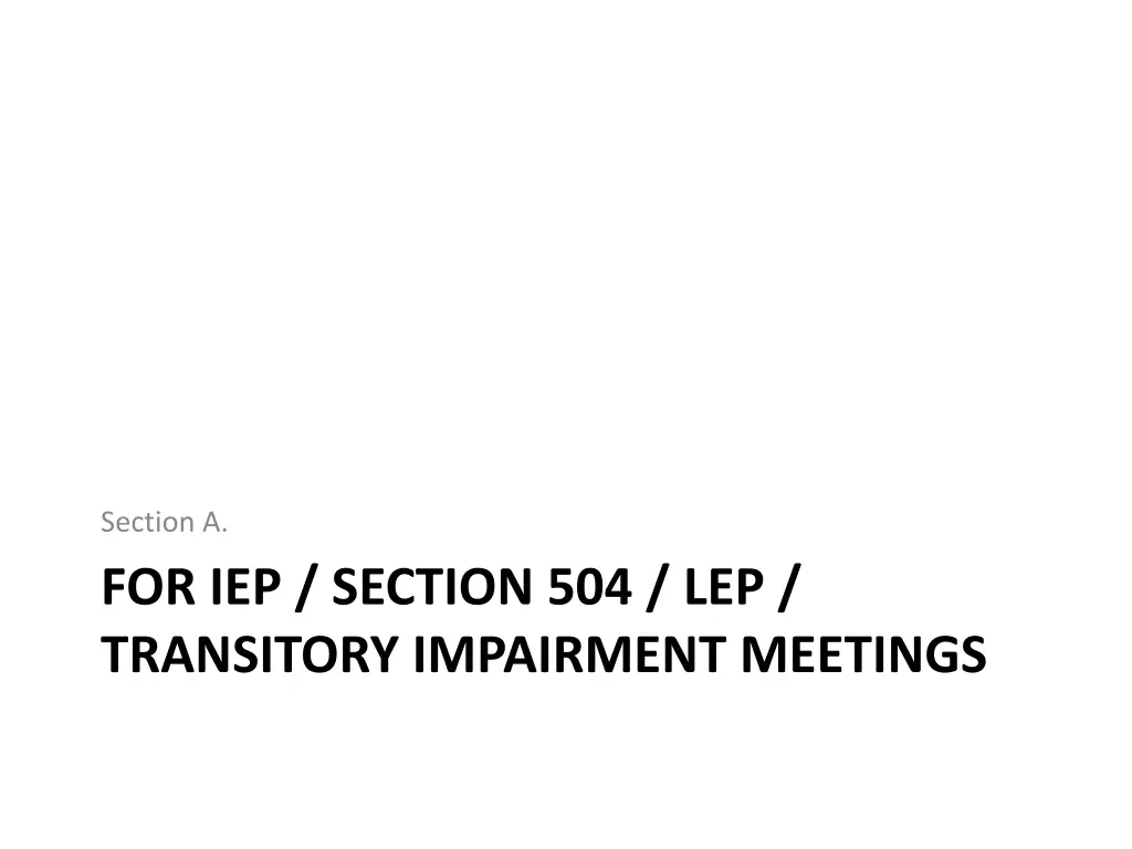 section a