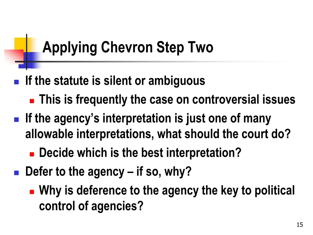 applying chevron step two