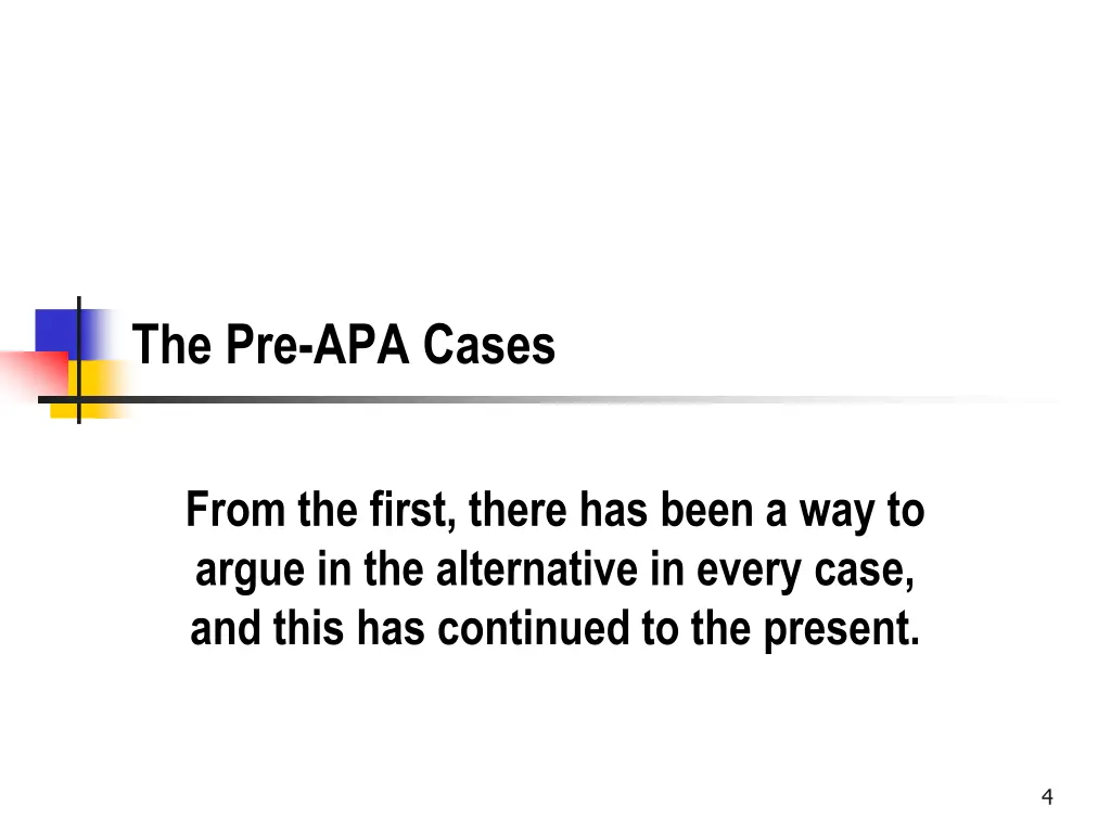 the pre apa cases