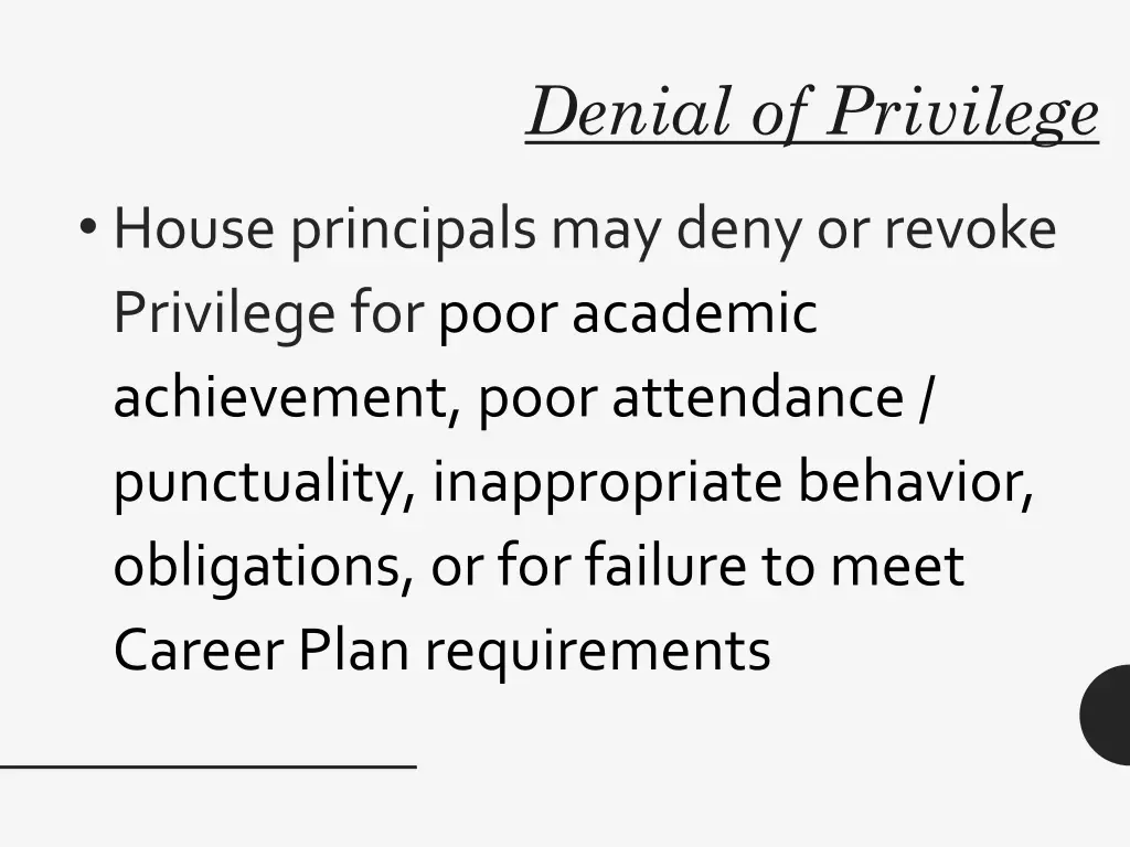 denial of privilege