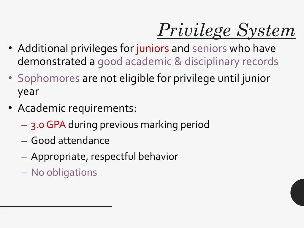 privilege system