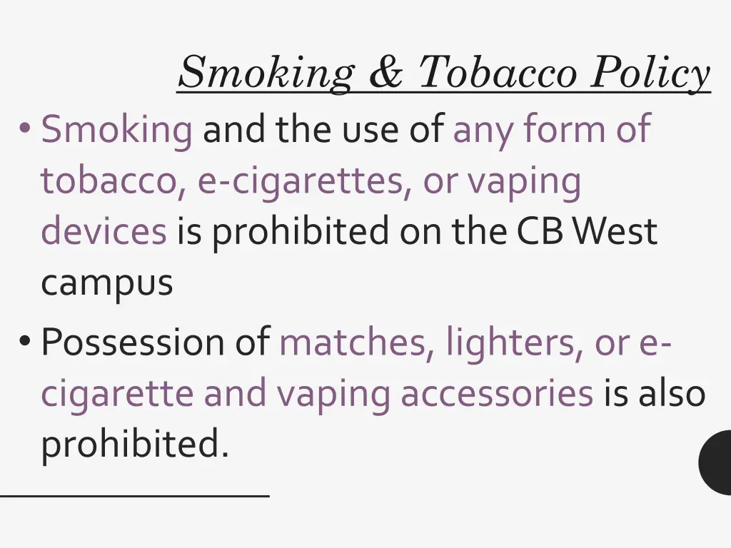 smoking tobacco policy smoking