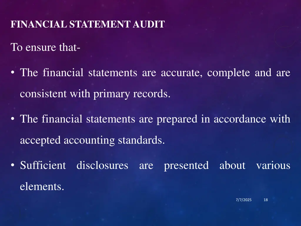 financial statement audit