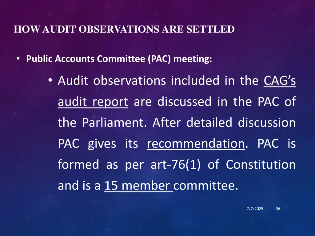how audit observations are settled 4