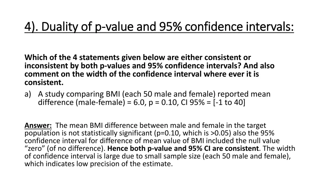 4 duality of p 4 duality of p value 1