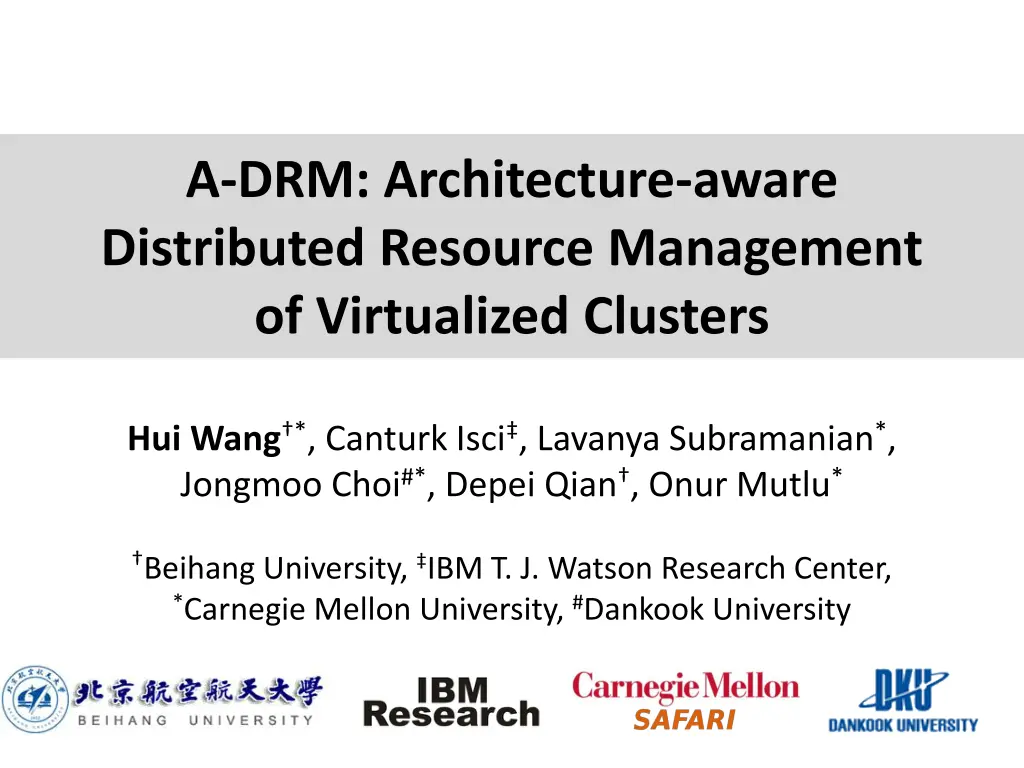 a drm architecture aware distributed resource