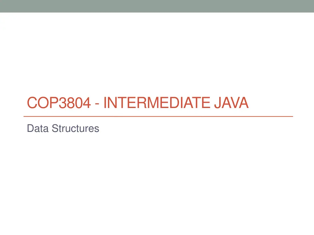 cop3804 intermediate java