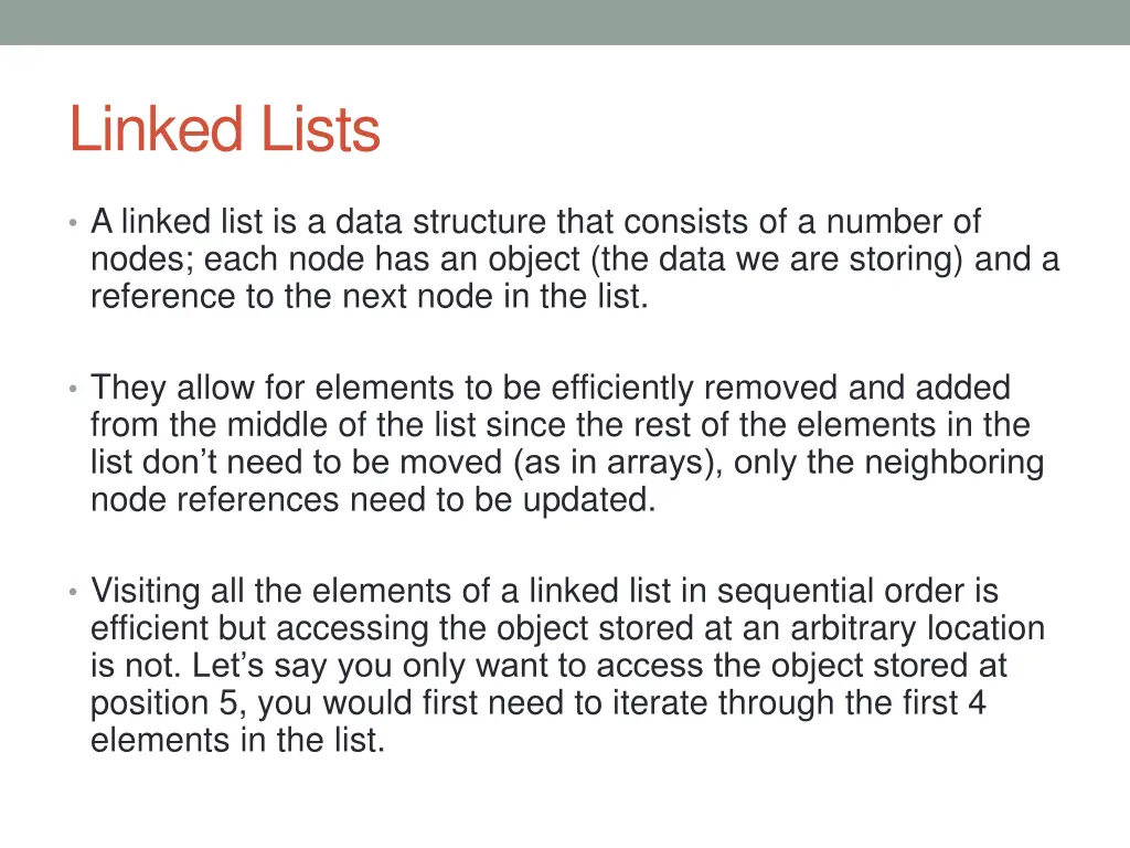 linked lists