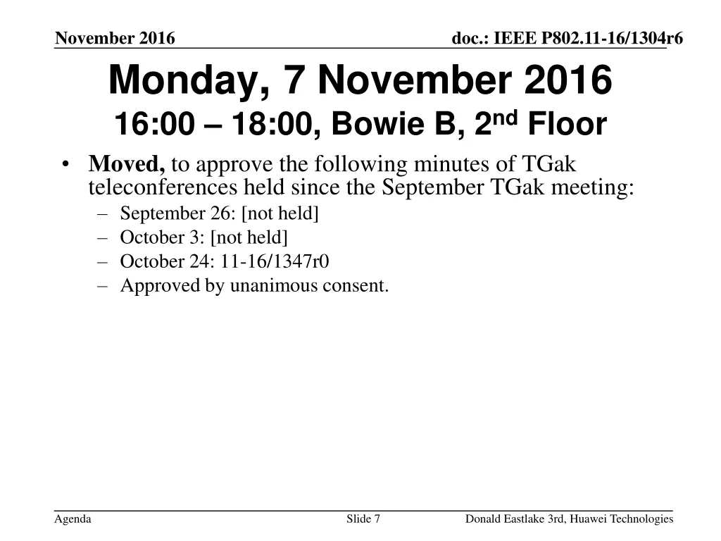 november 2016 monday 7 november 2016
